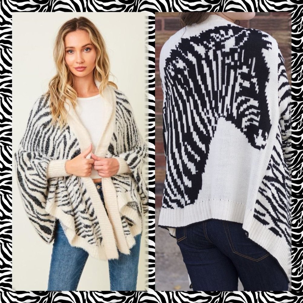 Zebra Sweater Cardigan